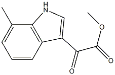 2-[3-(7-甲基吲哚)]-2-氧代乙酸甲酯 结构式