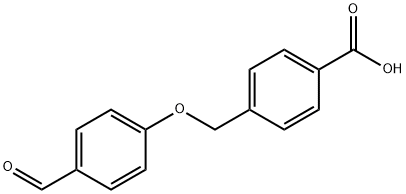 4-[(4-甲酰基苯氧基)甲基]苯甲酸 结构式