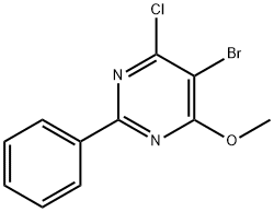 5-溴-4-氯-6-甲氧基-2-苯基嘧啶 结构式