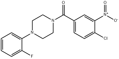 (4-Chloro-3-nitrophenyl)(4-(2-fluorophenyl)piperazin-1-yl)Methanone 结构式