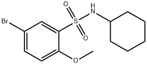 5-溴-N-环己基-2-甲氧基苯磺酰胺 结构式