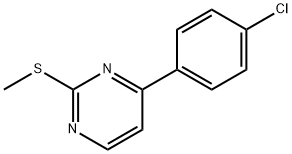 4-(4-氯苯基)-2-甲硫基嘧啶 结构式