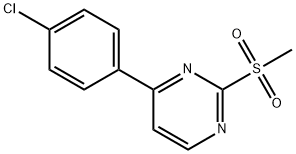 4-(4-氯苯基)-2-(甲基磺酰基)嘧啶 结构式