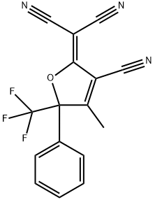 2-[3-氰基-4-甲基-5-苯基-5-三氟甲基-2(5H)-呋喃亚基]-丙二腈 结构式