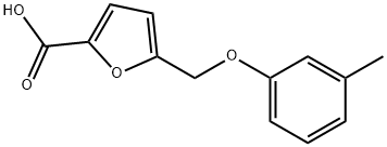 5-[(3-甲基苯氧基)甲基]呋喃-2-羧酸 结构式