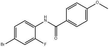 N-(4-溴-2-氟苯基)-4-甲氧基苯甲酰胺 结构式