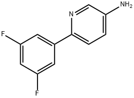 6-(3,5-二氟苯基)吡啶-3-胺 结构式