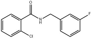2-氯-N-(3-氟苄基)苯甲酰胺 结构式