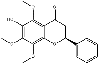 6-羟基-5,7,8-三甲氧基黄烷酮 结构式