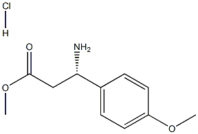 (BETAS)-BETA-氨基-4-甲氧基苯丙酸甲酯盐酸盐 结构式