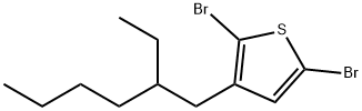 2,5-二溴-3-(2-乙基己基)噻吩 结构式
