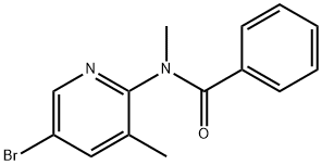 N-(5-溴-3-甲基-2-吡啶基)-N-甲基苯甲酰胺 结构式