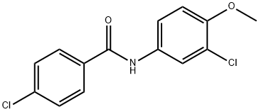 4-氯-N-(3-氯-4-甲氧基苯基)苯甲酰胺 结构式