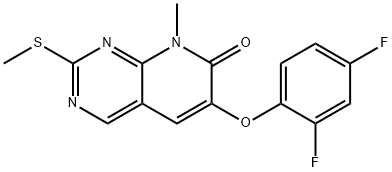 6-(2,4-Difluorophenoxy)-8-Methyl-2-(Methylthio)pyrido[2,3-d]pyriMidin-7(8H)-one 结构式