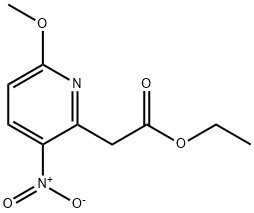 2-(6-甲氧基-3-硝基吡啶-2-基)乙酸乙酯 结构式