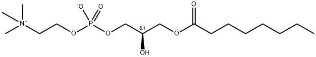 1-OCTANOYL-2-HYDROXY-SN-GLYCERO-3-PHOSPHOCHOLINE;08:0 LYSO PC 结构式