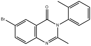 6-溴-2-甲基-3-(邻甲苯基)喹唑啉-4(3H)-酮 结构式