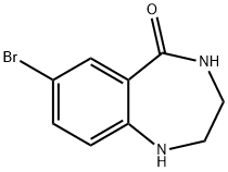 7-溴-2,3,4,5-四氢-1H-1,4-苯并二氮杂-5-酮 结构式