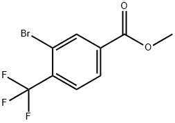3-溴-4-三氟甲基苯甲酸甲酯 结构式