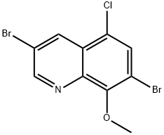 3,7-二溴-5-氯-8-甲氧基喹啉 结构式