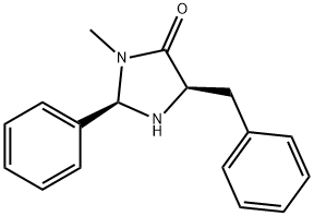 (2R,5R)-2-苯基-3-甲基-5-苄基-4-咪唑烷酮 结构式