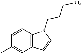 3-(5-甲基-1H-吲哚-1-基)丙-1-胺 结构式