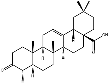 3-氧代-24-去甲齐墩果-12-烯-28-酸 结构式