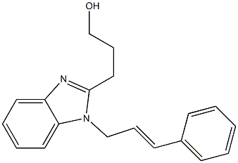 3-(1-cinnaMylbenzoiMidazol-2-yl)propan-1-ol 结构式