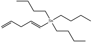 三丁基(1E)-1,4-戊二烯-1-基-锡烷 结构式