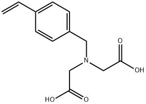 N -((4-乙烯基苄基)氨叉基)二乙酸 结构式
