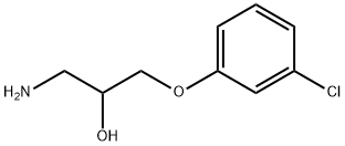 1-amino-3-(3-chlorophenoxy)propan-2-ol 结构式