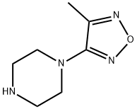 3-Methyl-4-(piperazin-1-yl)-1,2,5-oxadiazole 结构式