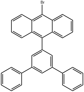 10-(3,5-二苯基苯基)-9-溴蒽 结构式