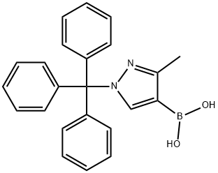 3-Methyl-1-trityl-1H-pyrazol-4-ylboronic acid 结构式
