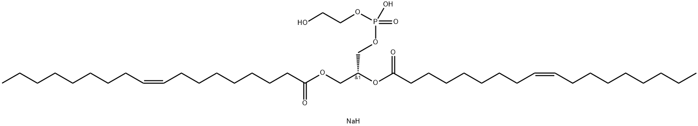 1,2-DIOLEOYL-<I>SN</I>-GLYCERO-3-PHOSPHO(ETHYLENE GLYCOL) (SODIUM SALT);18:1 PTD ETHYLENE GLYCOL 结构式