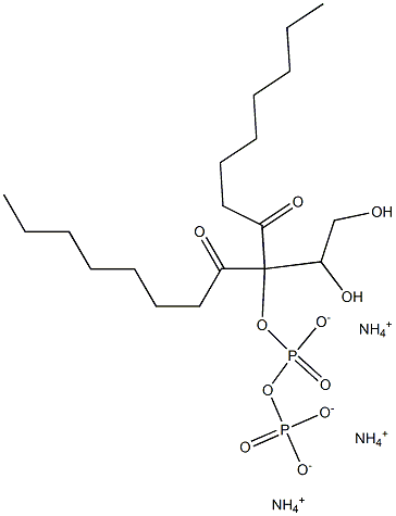 DIOCTANOYLGLYCEROL PYROPHOSPHATE (AMMONIUM SALT);08:0 DGPP 结构式