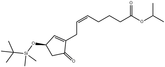 7-[(3R)-3-叔丁基二甲硅氧基-5-羰基-1-环戊烯-1-基]-5(Z)-庚烯酸异丙酯 结构式