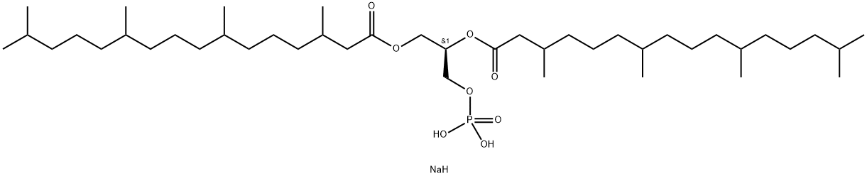 1,2-DIPHYTANOYL-SN-GLYCERO-3-PHOSPHATE (SODIUM SALT);4ME 16:0 PA 结构式