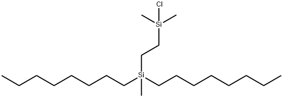 2-(二正辛基甲基硅基)乙基二甲基氯硅烷 结构式