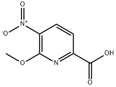 6-甲氧基-5-硝基-2-吡啶羧酸 结构式