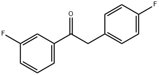 1-(3-氟苯基)-2-(4-氟苯基)乙酮 结构式