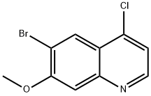 6-溴-4-氯-7-甲氧基喹啉 结构式