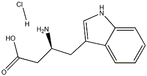 (R)-3-氨基-4-(1H-吲哚-3-基)丁酸盐酸盐 结构式