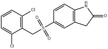 5-(2,6-DICHLORO-PHENYLMETHANESULFONYL)-1,3-DIHYDRO-INDOL-2-ONE 结构式