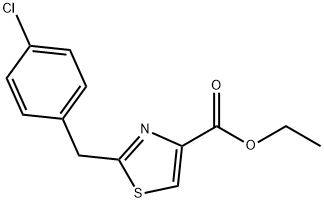 Ethyl 2-[(4-chlorophenyl)Methyl]-1,3-thiazole-4-carboxylate 结构式