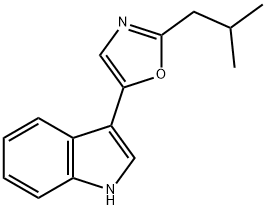 5-(1H-吲哚基)2-异丁基恶唑 结构式