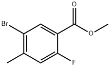 5-溴-2-氟-4-甲基苯甲酸甲酯 结构式
