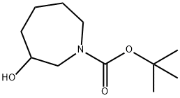 3-羟基氮杂环庚烷-1-甲酸叔丁酯 结构式