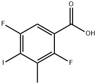 2,5-DIFLUORO-4-IODO-3-METHYLBENZOIC ACID 结构式