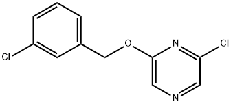 2-Chloro-6-((3-chlorobenzyl)oxy)pyrazine 结构式